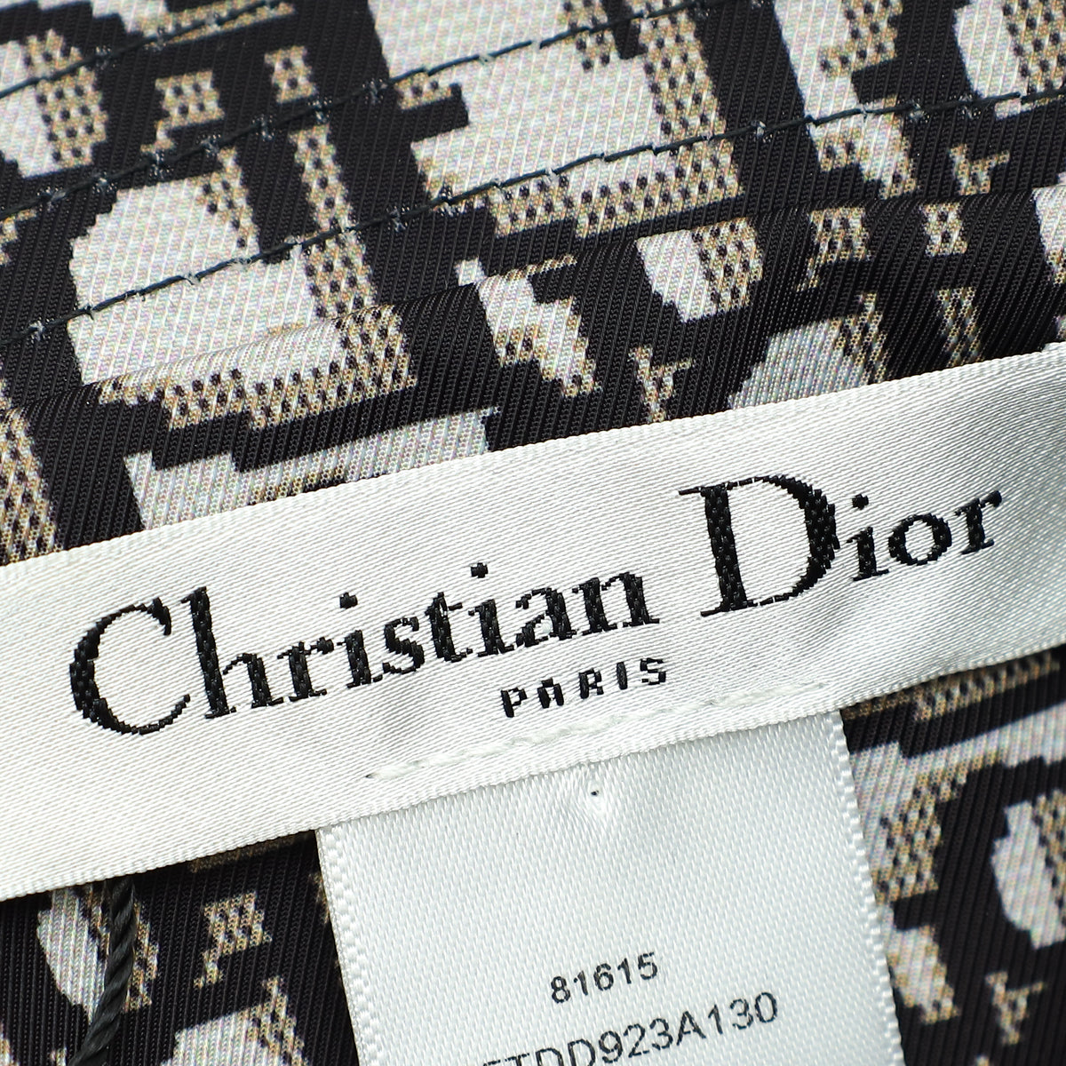 Christian Dior Black Oblique Teddy- D Reversible Short Brim Bucket Hat