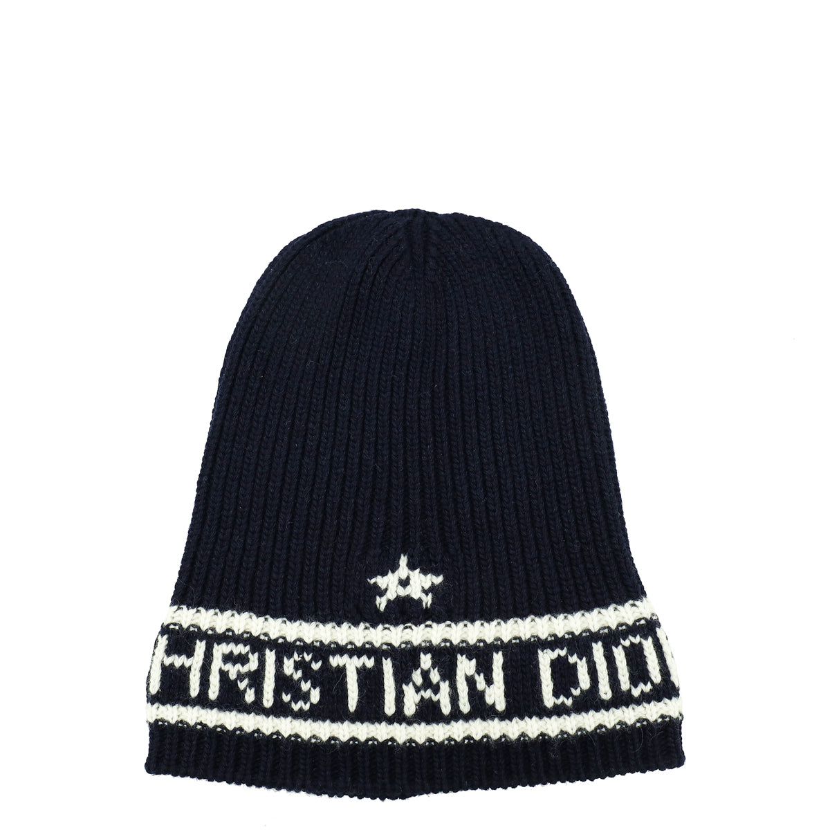 Christian Dior Bicolor Wool Cashmere Star Beanie-Christian Dior-THE CLOSET