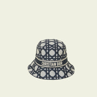 Christian Dior Bicolor D-Bobby Macrocannage Embroidered Bucket Hat