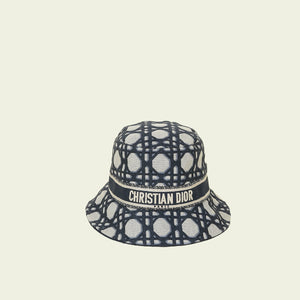 Christian Dior Bicolor D-Bobby Macrocannage Embroidered Bucket Hat