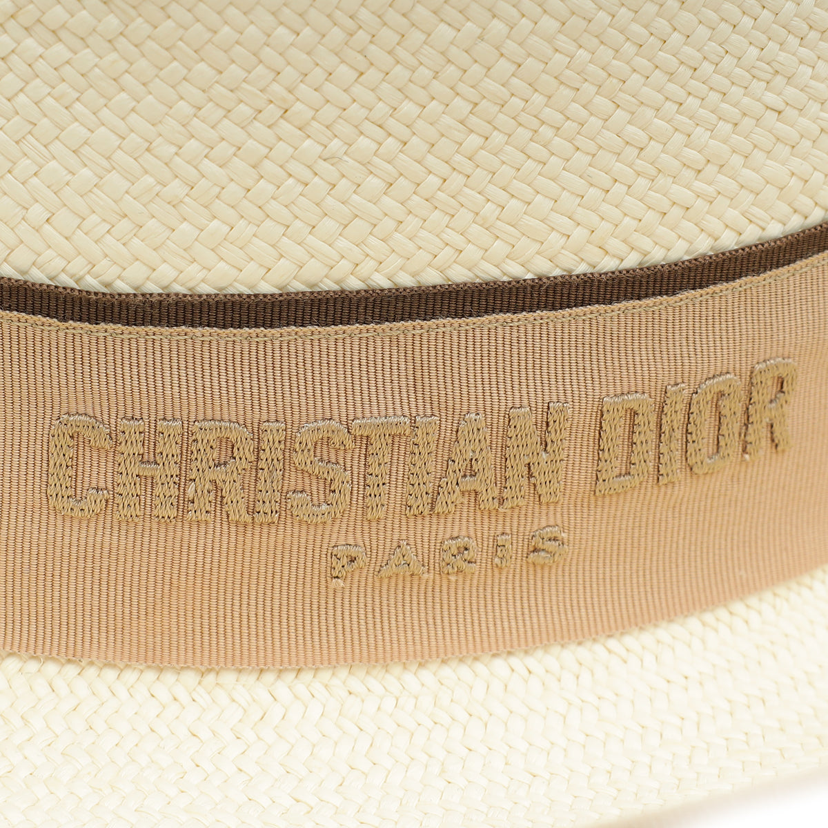 Christian Dior Cream Straw Diorodeo Bucket Hat