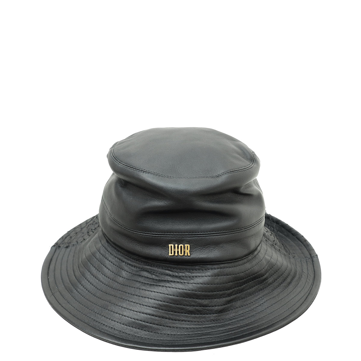 Christian Dior Black Teddy-D Bucket Hat with Veil-Christian Dior-THE CLOSET