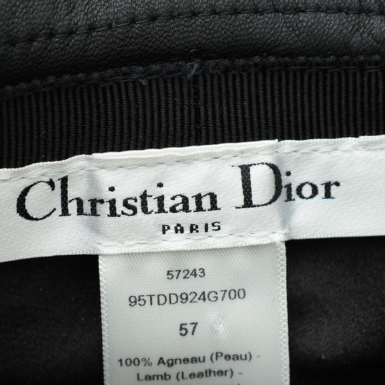 Christian Dior Black Teddy-D Bucket Hat with Veil