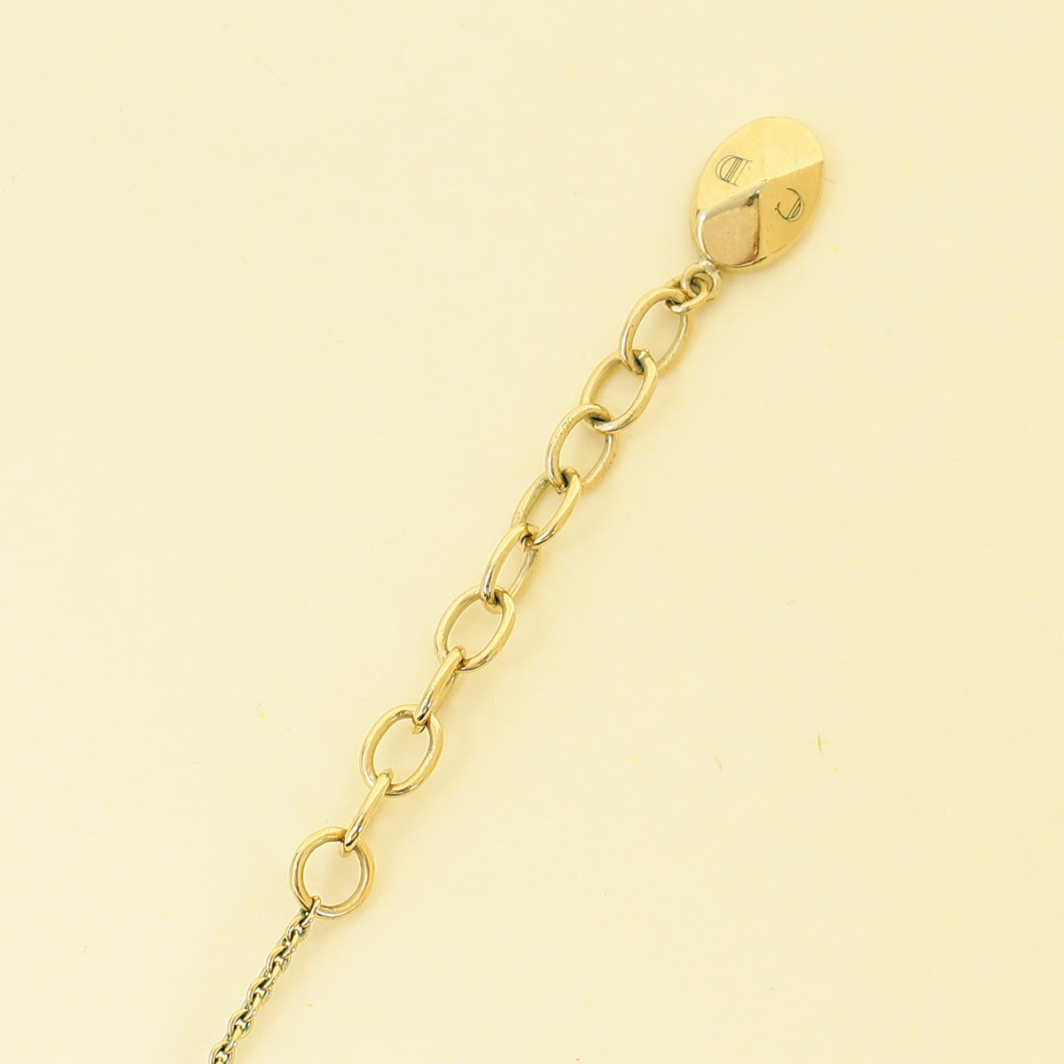 Christian Dior Gold Tribales Cannage Pendant Necklace