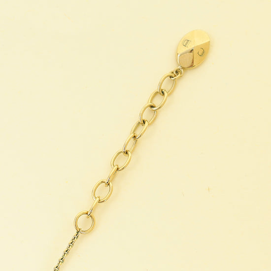 Christian Dior Gold Tribales Cannage Pendant Necklace