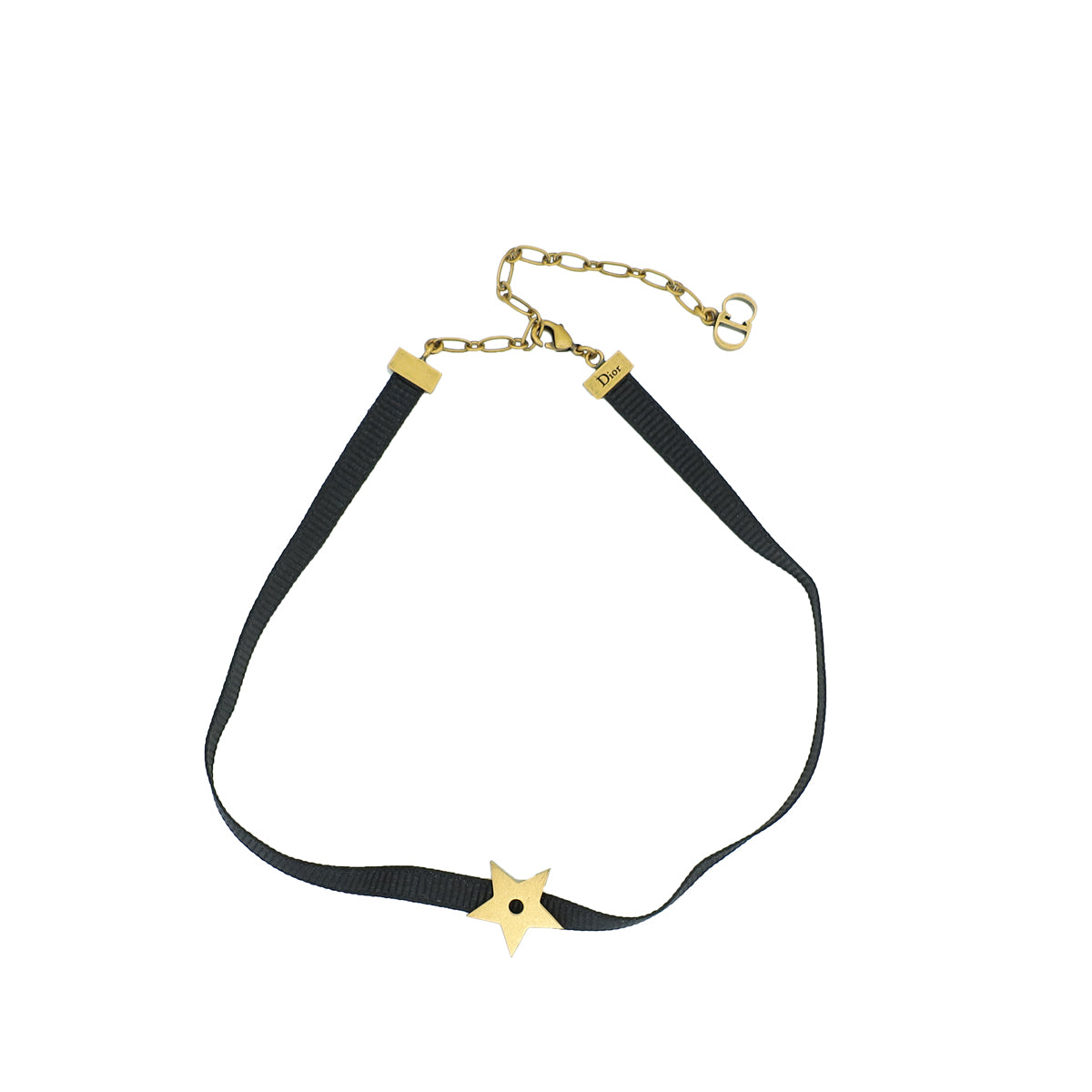 Christian Dior Black D'Porte-Bonheur Star Choker Necklace-Christian Dior-THE CLOSET