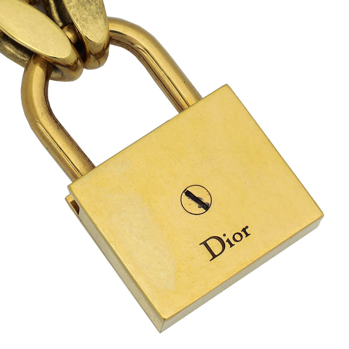 Christian Dior Aged Gold Finish Lucky Locket Choker Necklace – THE