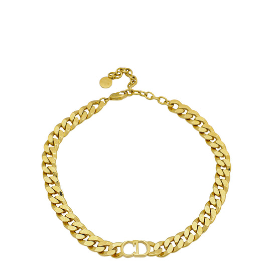 Christian Dior Gold Finish 30 Montaigne Choker Necklace