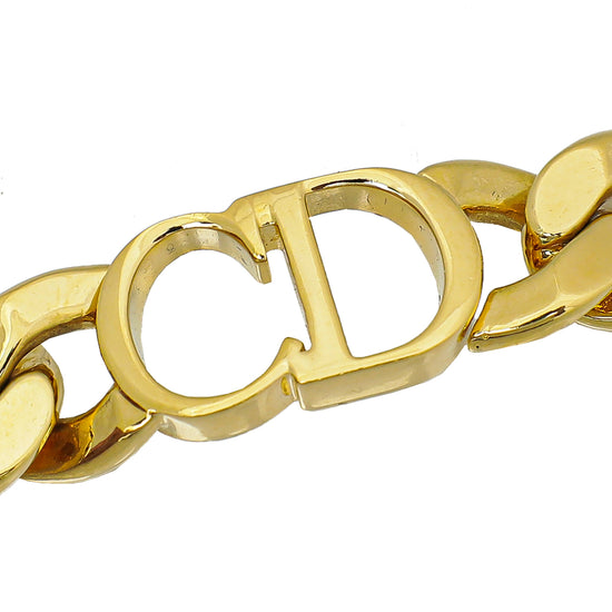 CHRISTIAN DIOR Metal Danseuse Etoile Chain Bracelet Gold 933870 |  FASHIONPHILE