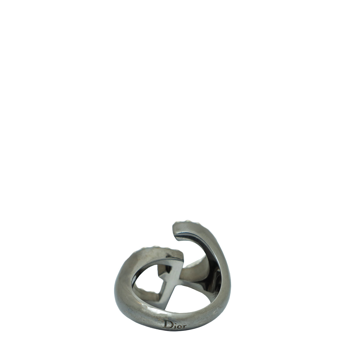 Christian Dior Ruthenium CD Beads Ring X/55