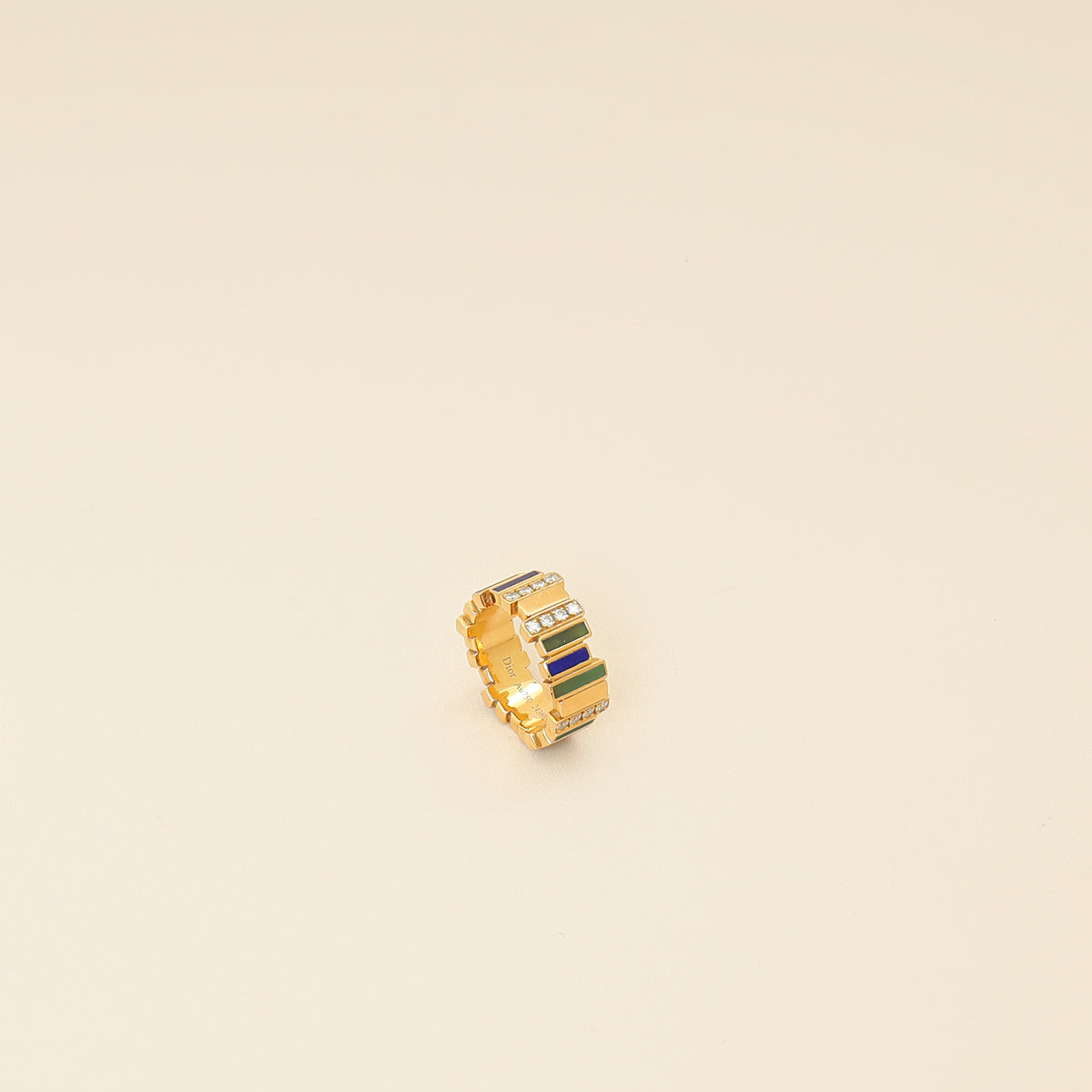 Christian Dior 18K Yellow Gold Gem Limited Edition Diamond Ring 54-Christian Dior-THE CLOSET