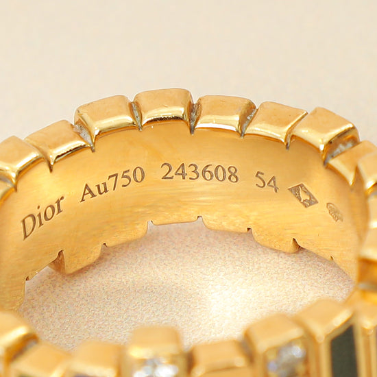 Christian Dior 18K Yellow Gold Gem Limited Edition Diamond Ring 54-Christian Dior-THE CLOSET