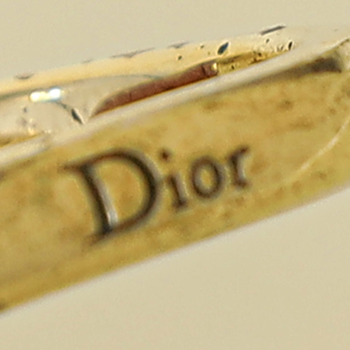 Christian Dior Gold Tribales Cannage Large Ring 54