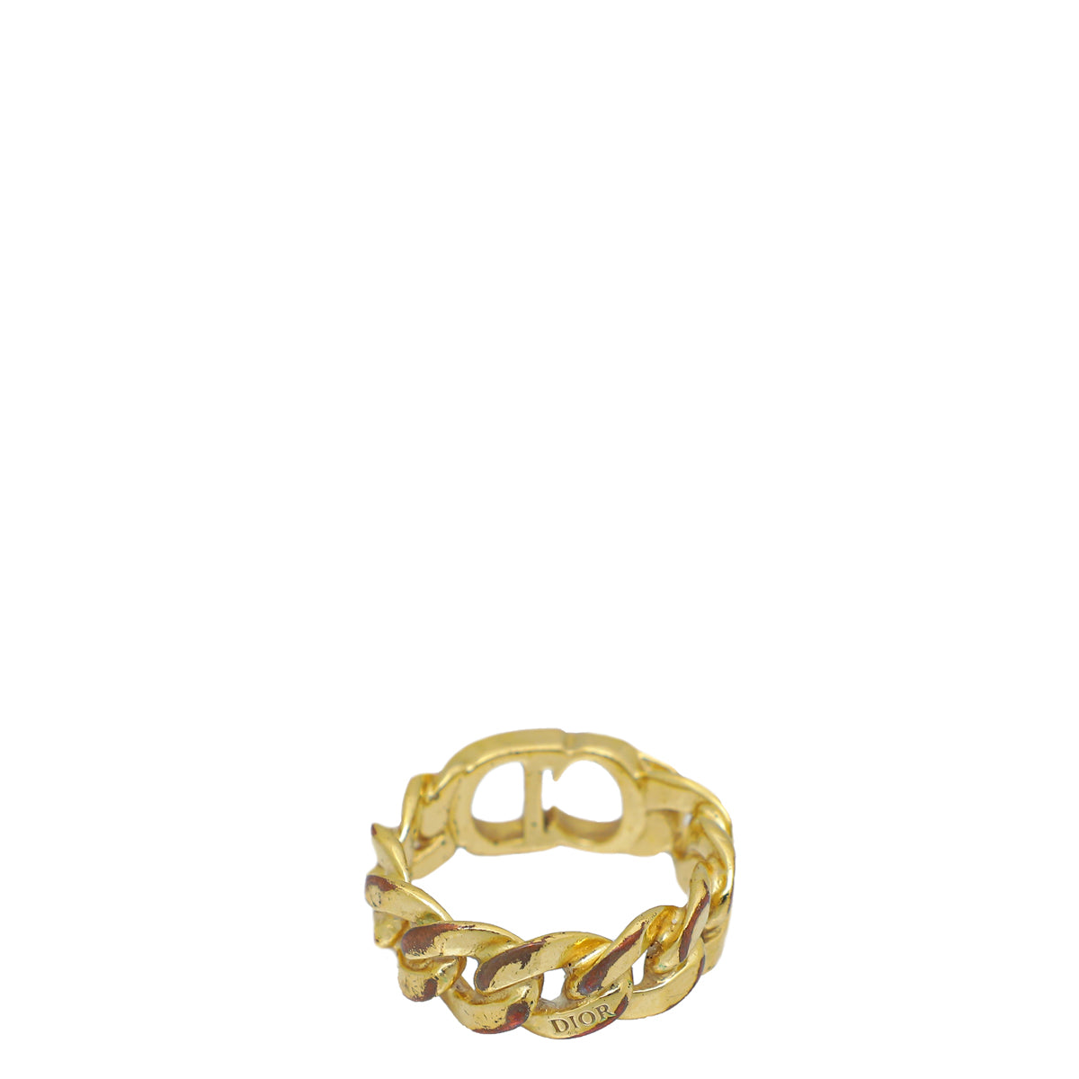 Christian Dior Gold CD Danseuse Étoile Small Ring
