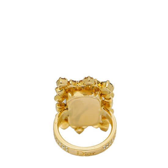 Christian Dior Yellow Miss Dior Crystal Ring 6/52