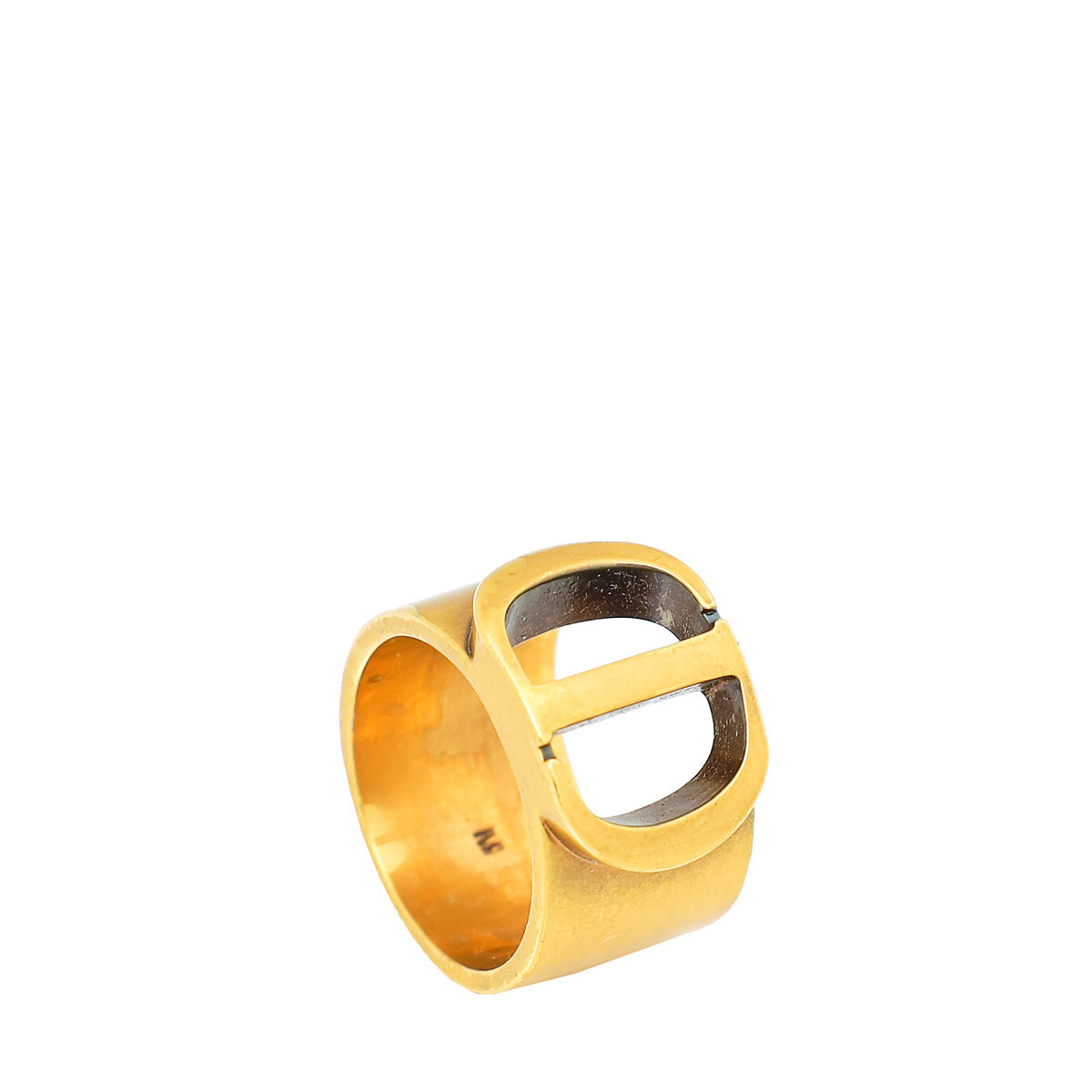 Christian Dior Antique Gold Montaigne 30 Medium Ring-Christian Dior-THE CLOSET