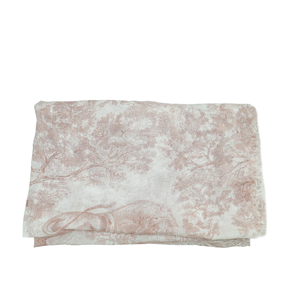 Christian Dior Pink Toile de Jouy Cotton Shawl-Christian Dior-THE CLOSET