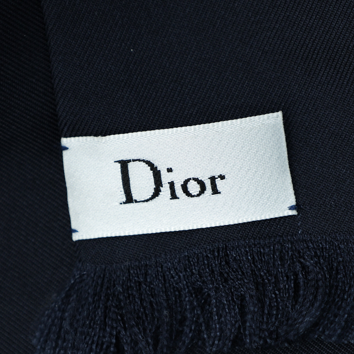 Christian Dior Navy Blue Oblique Stole Scarf