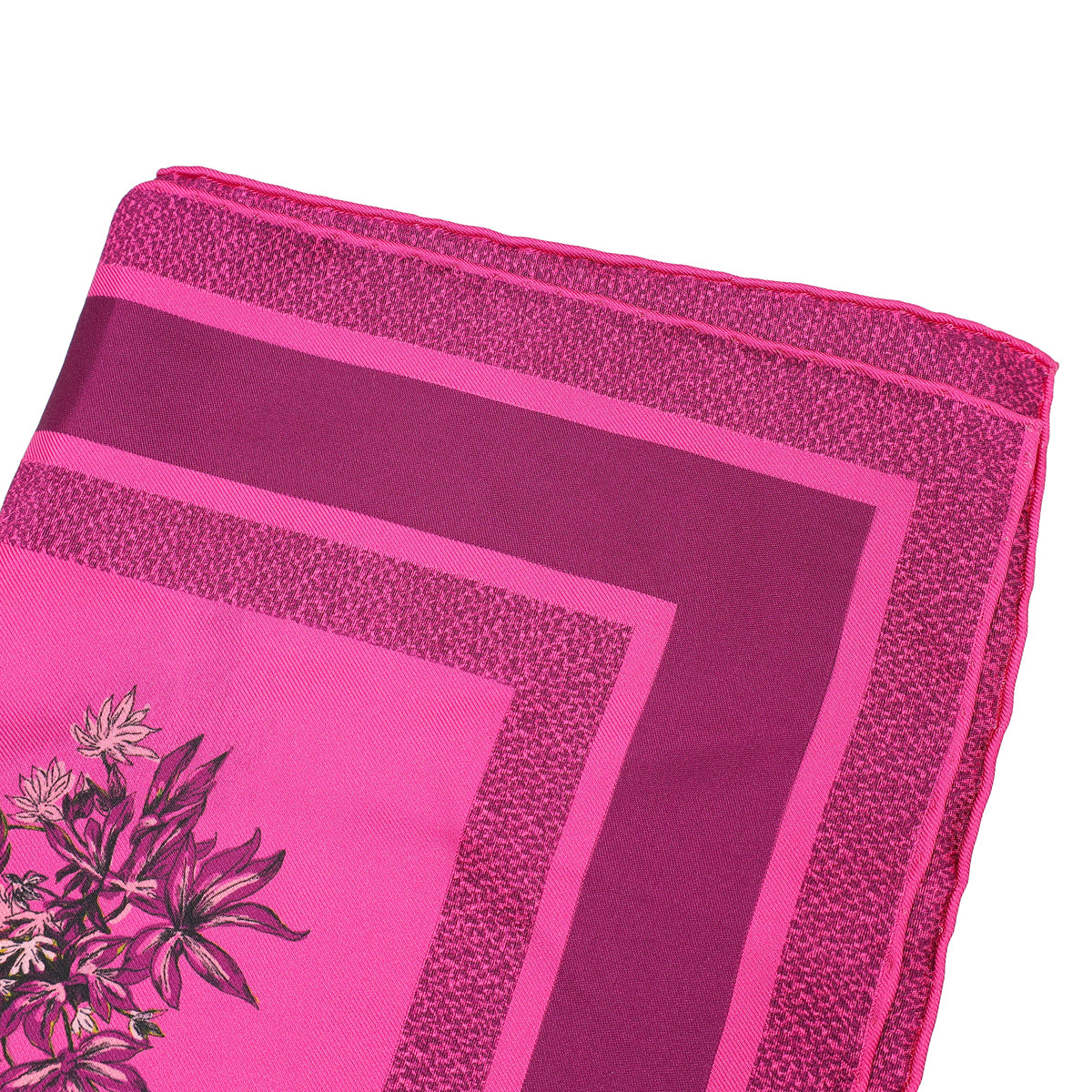 Christian Dior Dark Fuchsia Toile De Jouy Silk 90 Scarf