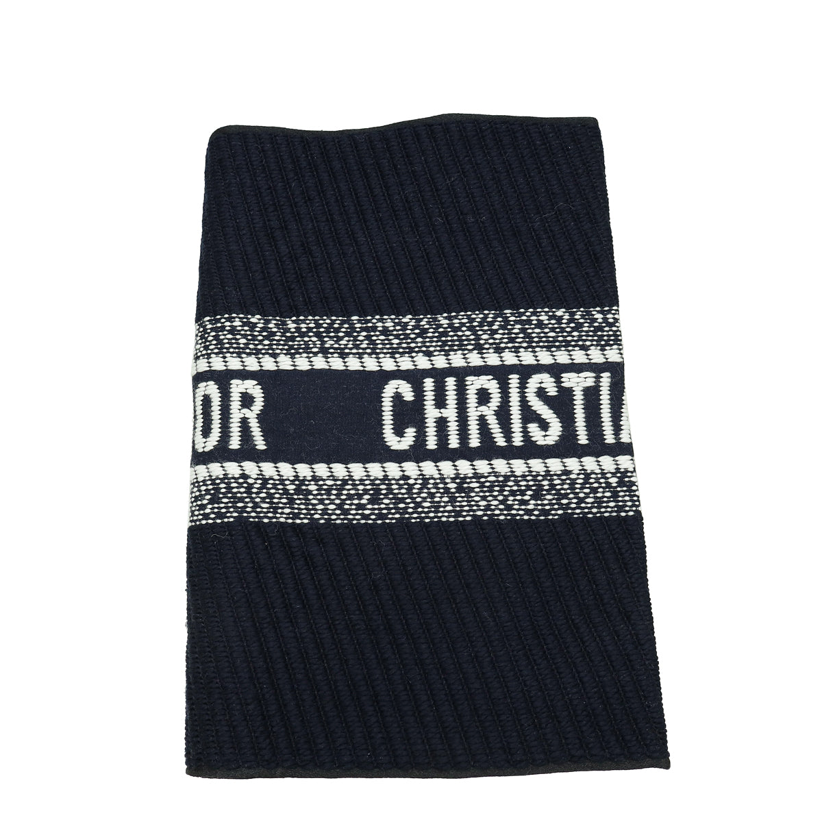 Christian Dior Bicolor Oblique University Reversible Wool Silk Scarf