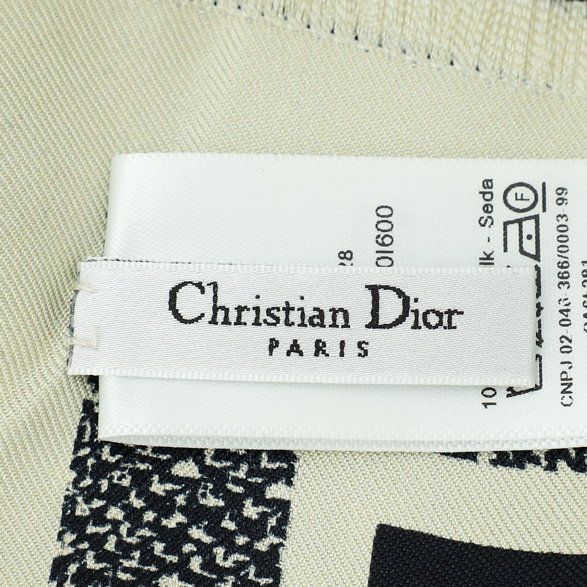Christian Dior Bicolor Oblique Diortwin Square Silk 70 Scarf