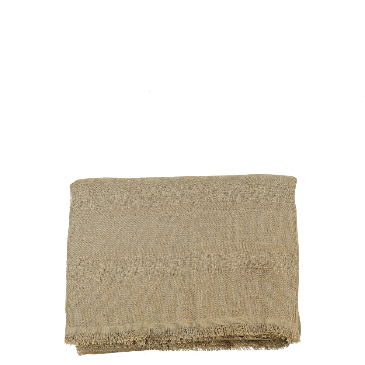 Christian Dior Brown Oblique Wool Silk Shawl-Christian Dior-THE CLOSET