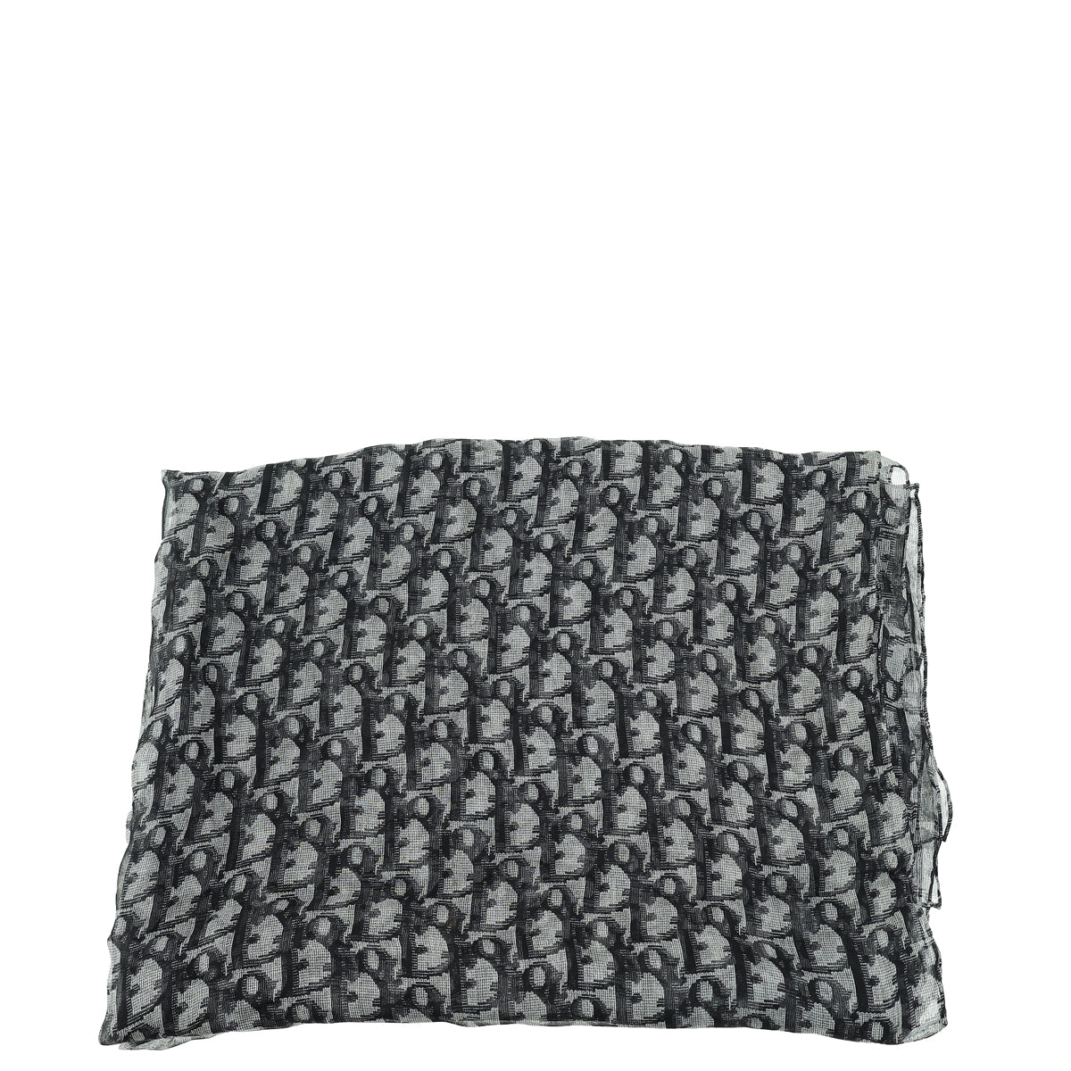 Christian Dior Black Oblique Print Silk Scarf-Christian Dior-THE CLOSET