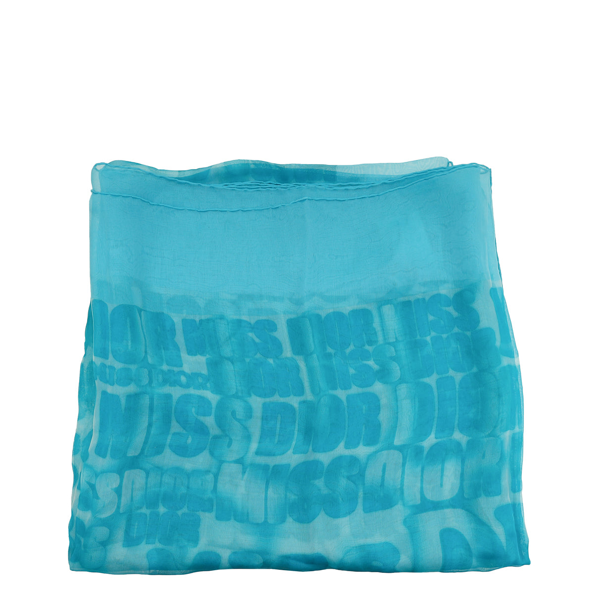 Christian Dior Turquoise Print Logo Silk Scarf-Christian Dior-THE CLOSET