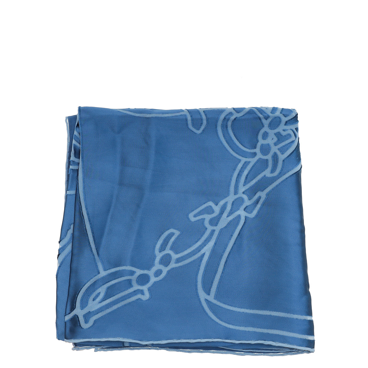 Christian Dior Navy Blue D Links Silk Scarf-Christian Dior-THE CLOSET