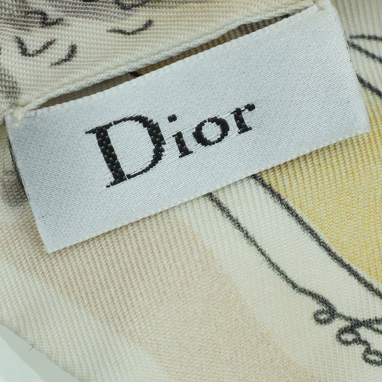 Christian Dior Bicolor Abcdior Cage Mitzah C Scarf Twilly