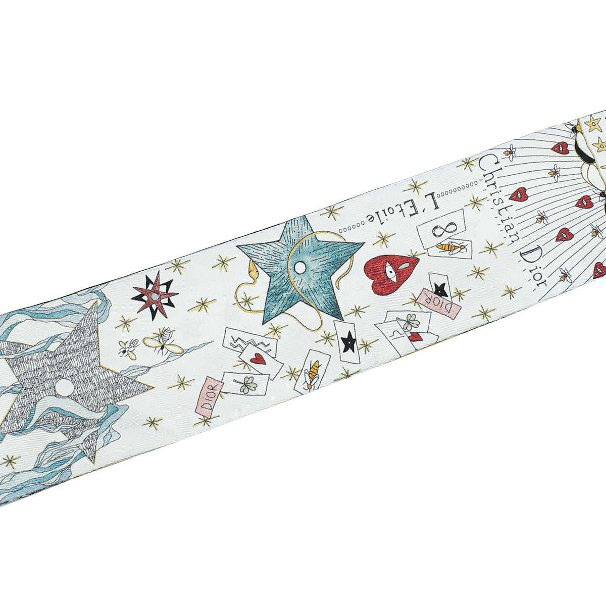 Christian Dior White Multicolor L'Étoile Tarot Mitzah Scarf – THE