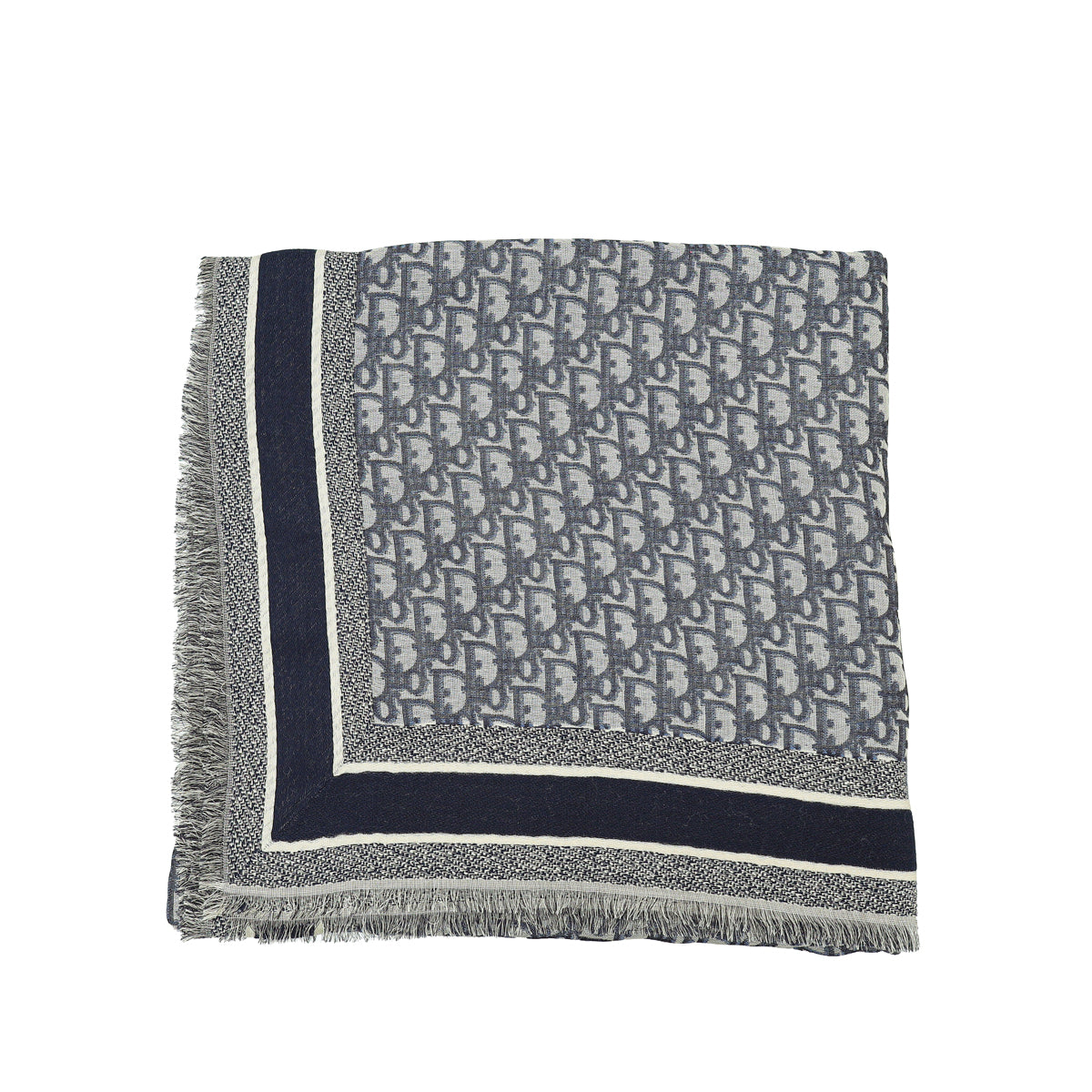 Christian Dior Blue D-Oblique Shawl-Christian Dior-THE CLOSET