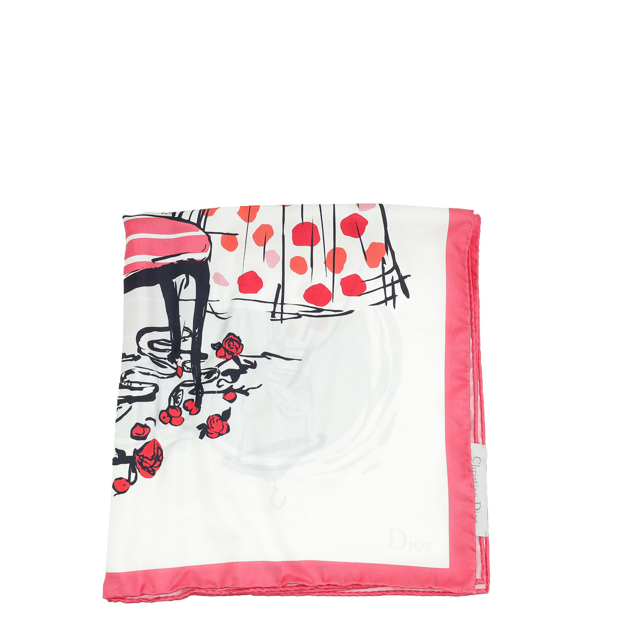 Christian Dior Multicolor Print Silk Scarf 50-Christian Dior-THE CLOSET