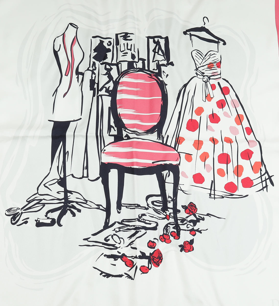 Christian Dior Multicolor Print Silk Scarf 50-Christian Dior-THE CLOSET