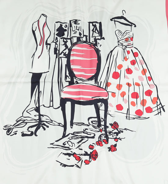 Christian Dior Multicolor Print Silk Scarf 50-Christian Dior-THE CLOSET