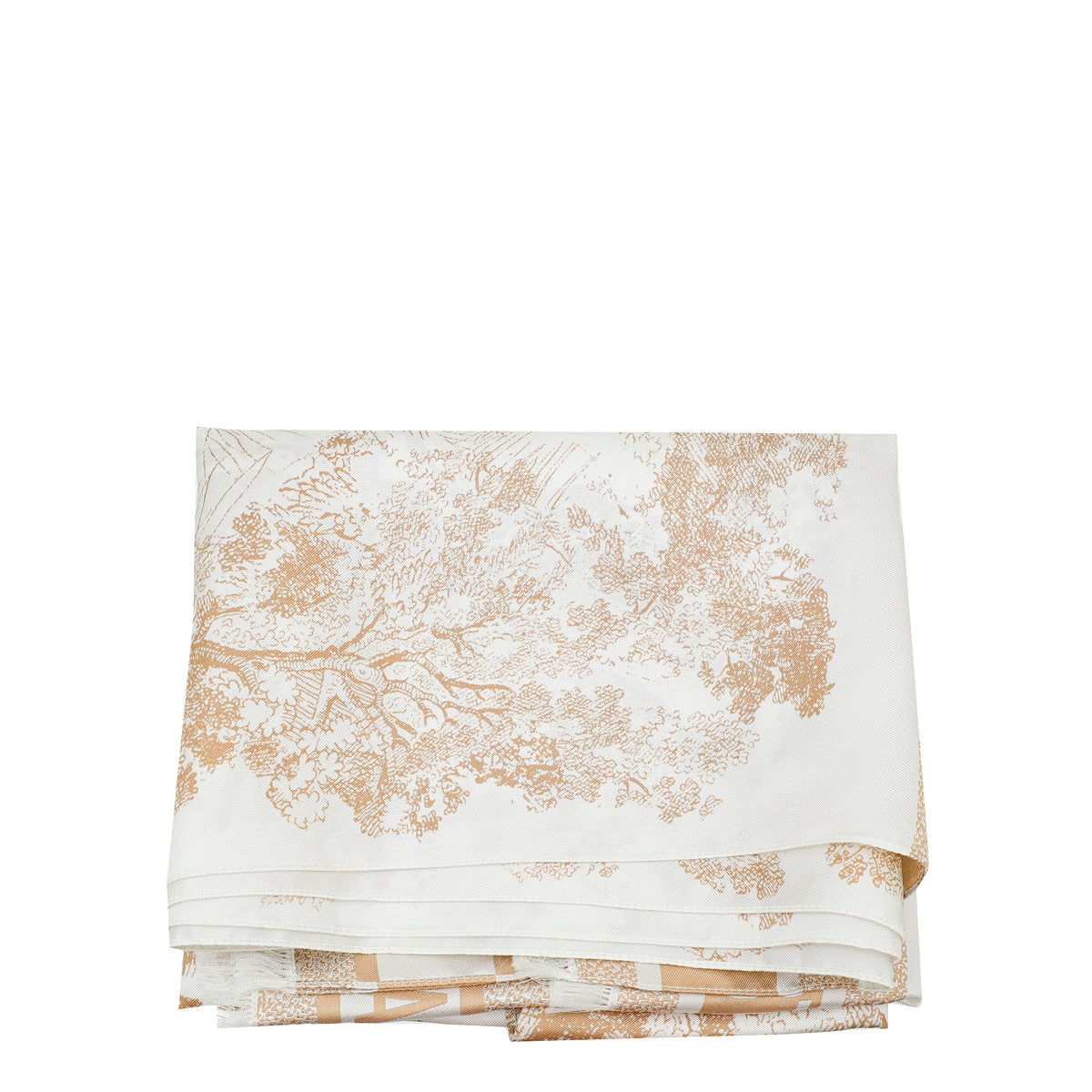 Christian Dior Bicolor Toile De Jouy Print Silk Poncho-Christian Dior-THE CLOSET