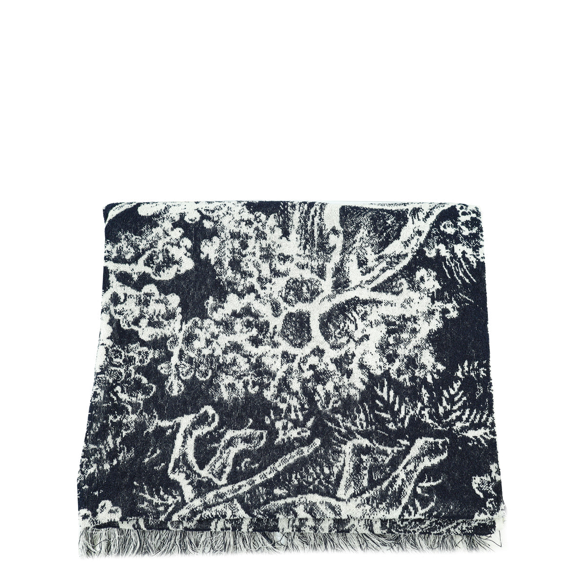 Christian Dior Wool Dioriviera Toile De Jouy Throw Towel-Christian Dior-THE CLOSET