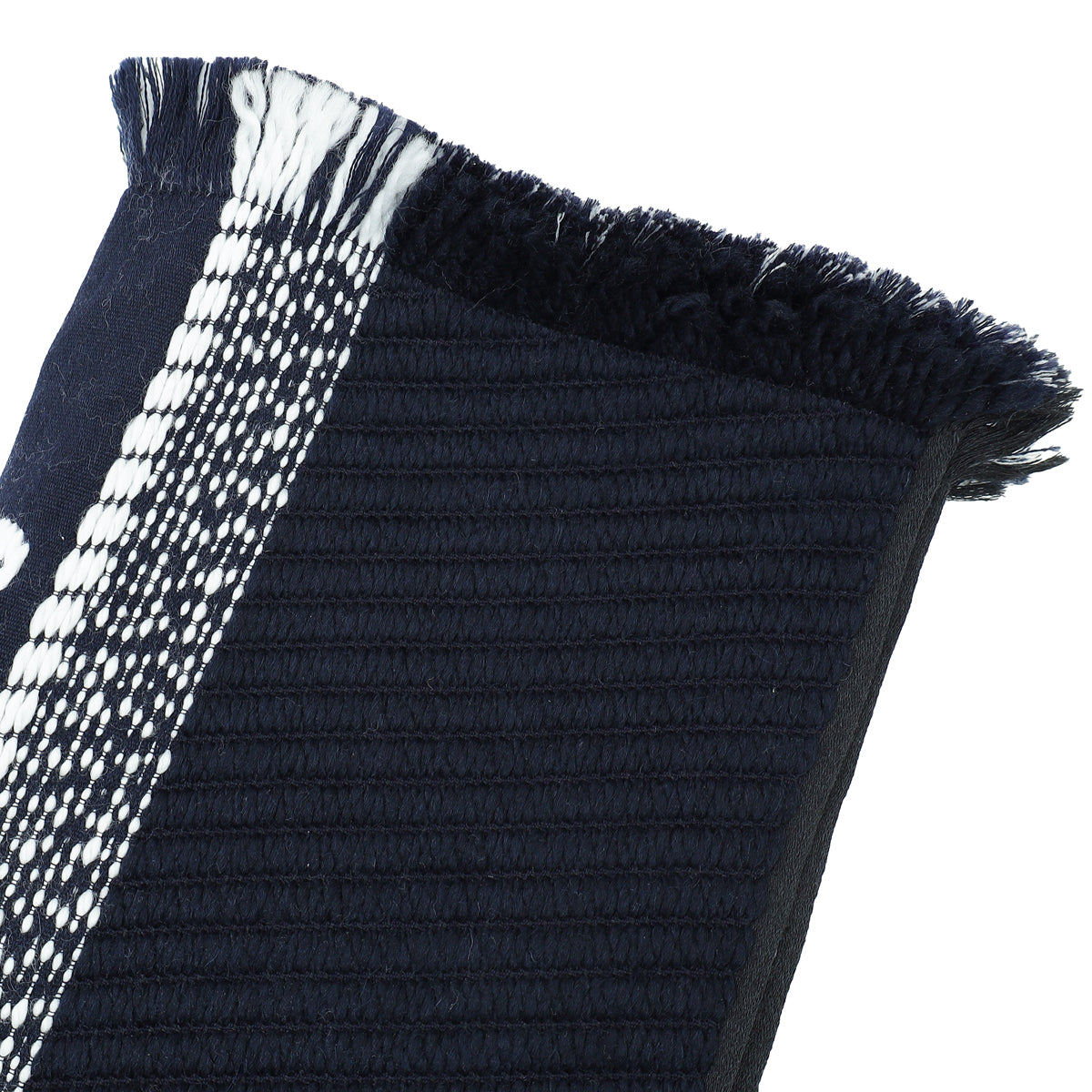 Christian Dior Bicolor Oblique University Reversible Wool Silk Scarf
