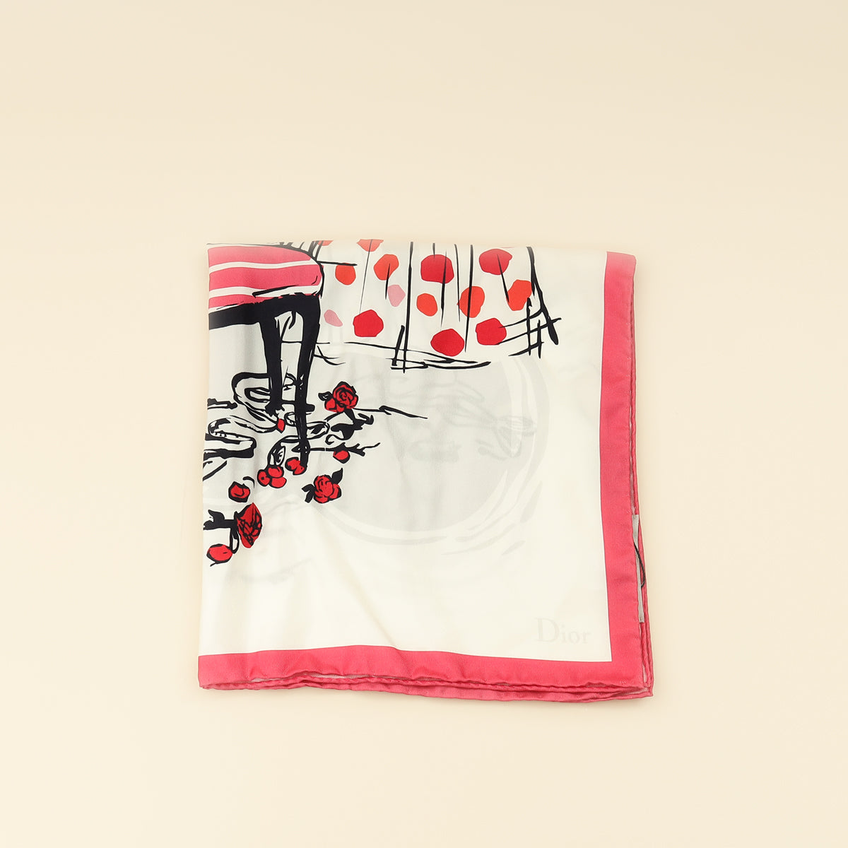 Christian Dior Multicolor Print Silk Scarf 50-Christian Dior-THE CLOSET