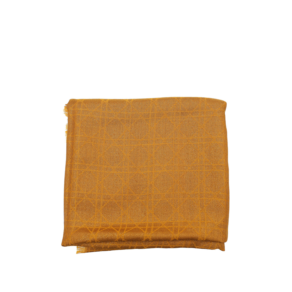 Christian Dior Metallic Brown D-Cannage Silk and Wool Stole-Christian Dior-THE CLOSET