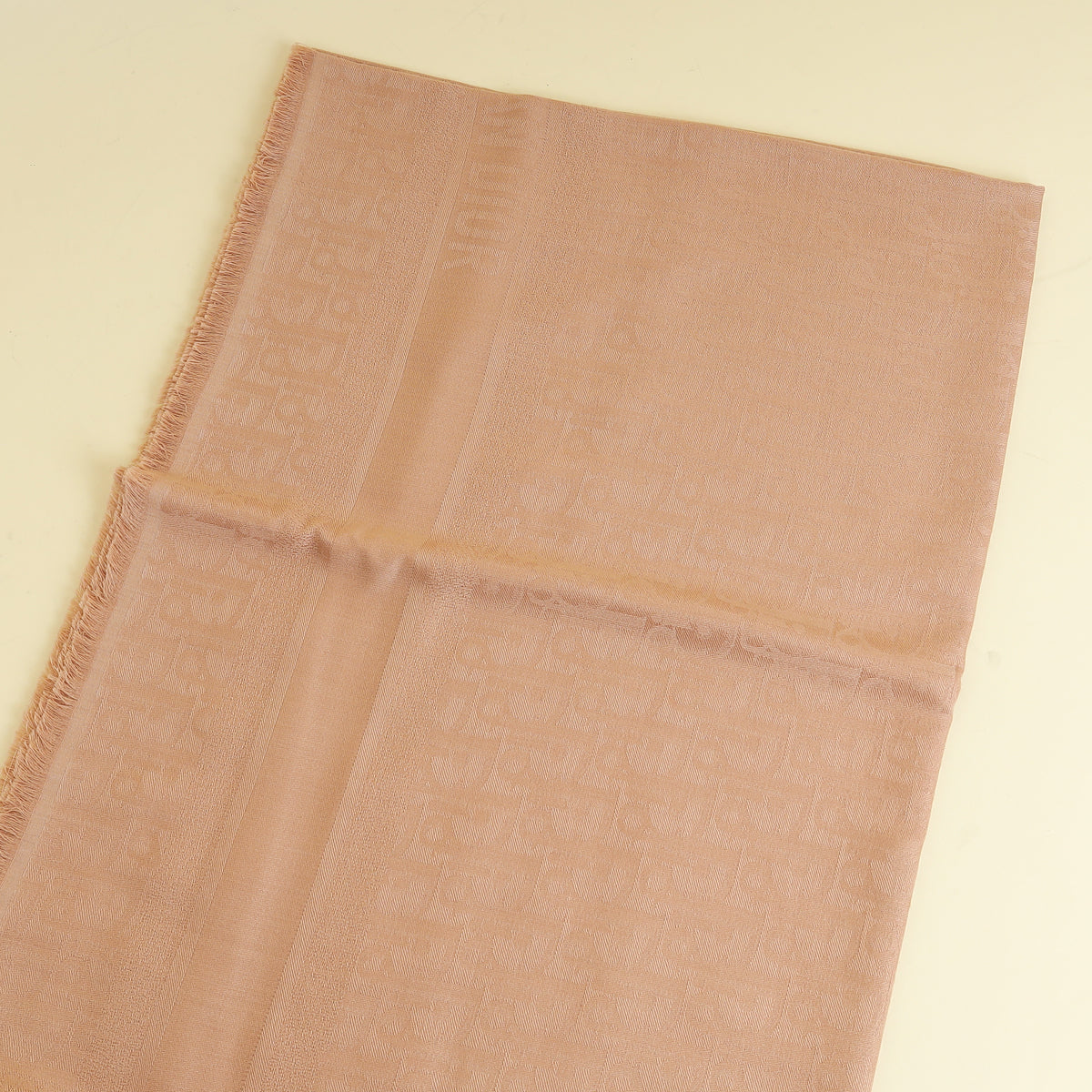 Christian Dior Rose De Vents Oblique Silk and Cashmere Shawl