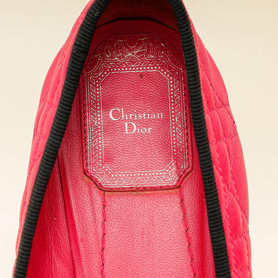 Christian Dior Bicolor Cannage Bow Ballet Flats 38-Christian Dior-THE CLOSET
