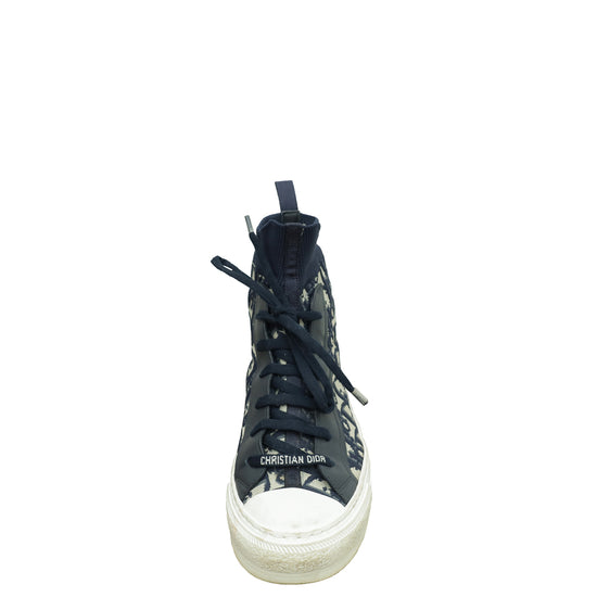 Christian Dior Navy Blue Oblique WALK'N'DIOR Mesh Sneaker 37