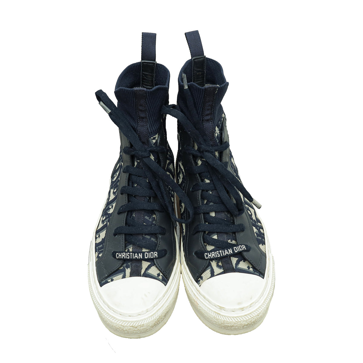 Christian Dior Navy Blue Oblique WALK'N'DIOR Mesh Sneaker 37