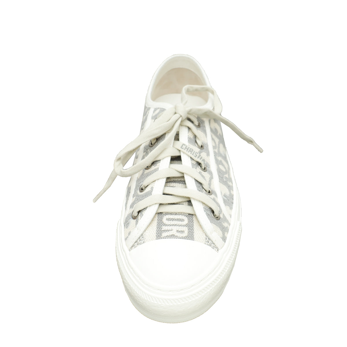 Christian Dior Grey Oblique Walk'N'Dior Low Top Sneakers 37