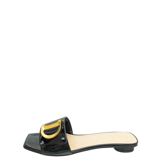 Christian Dior Black C'est Dior Flat Slide Sandal 36.5