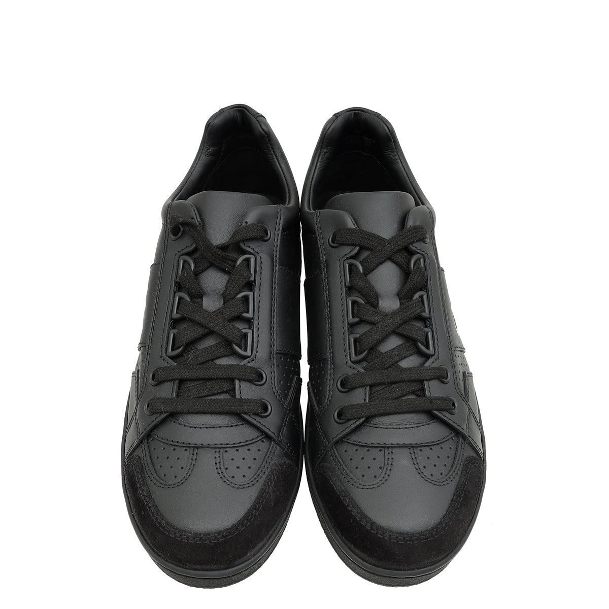 Christian Dior Black CD Lace Up Sneakers 36