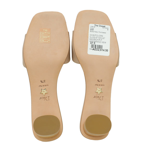 Christian Dior Poudre Nude Forever Mules 37.5