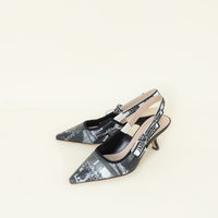 Christian Dior Bicolor Printed J'Adior Slingback Pumps 37