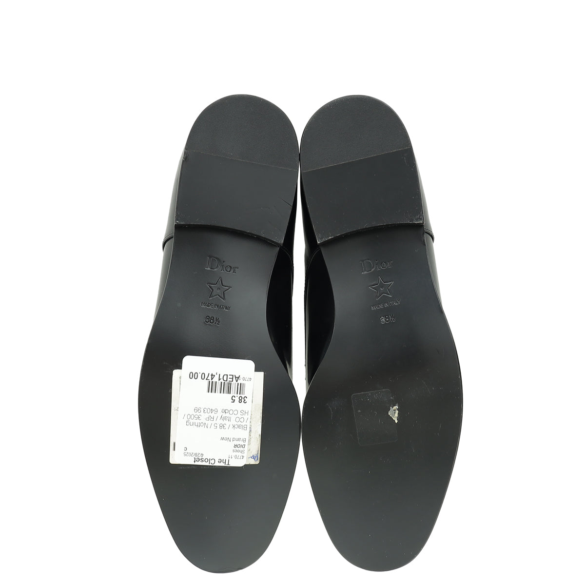 Christian Dior Black Timeless Derby Shoes 38.5-Christian Dior-THE CLOSET